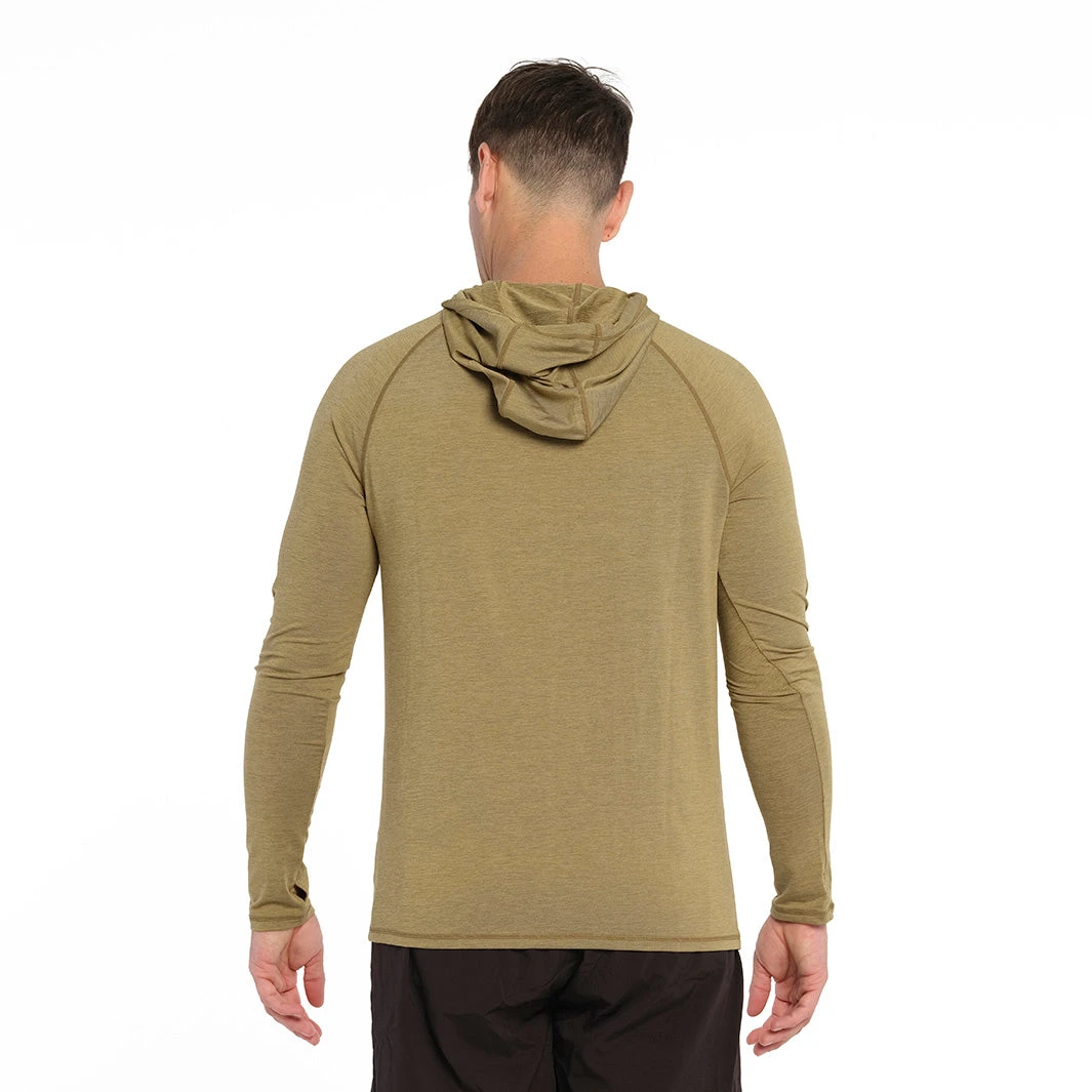 Mens Active Jersey Hoodie - Olive - Image 5