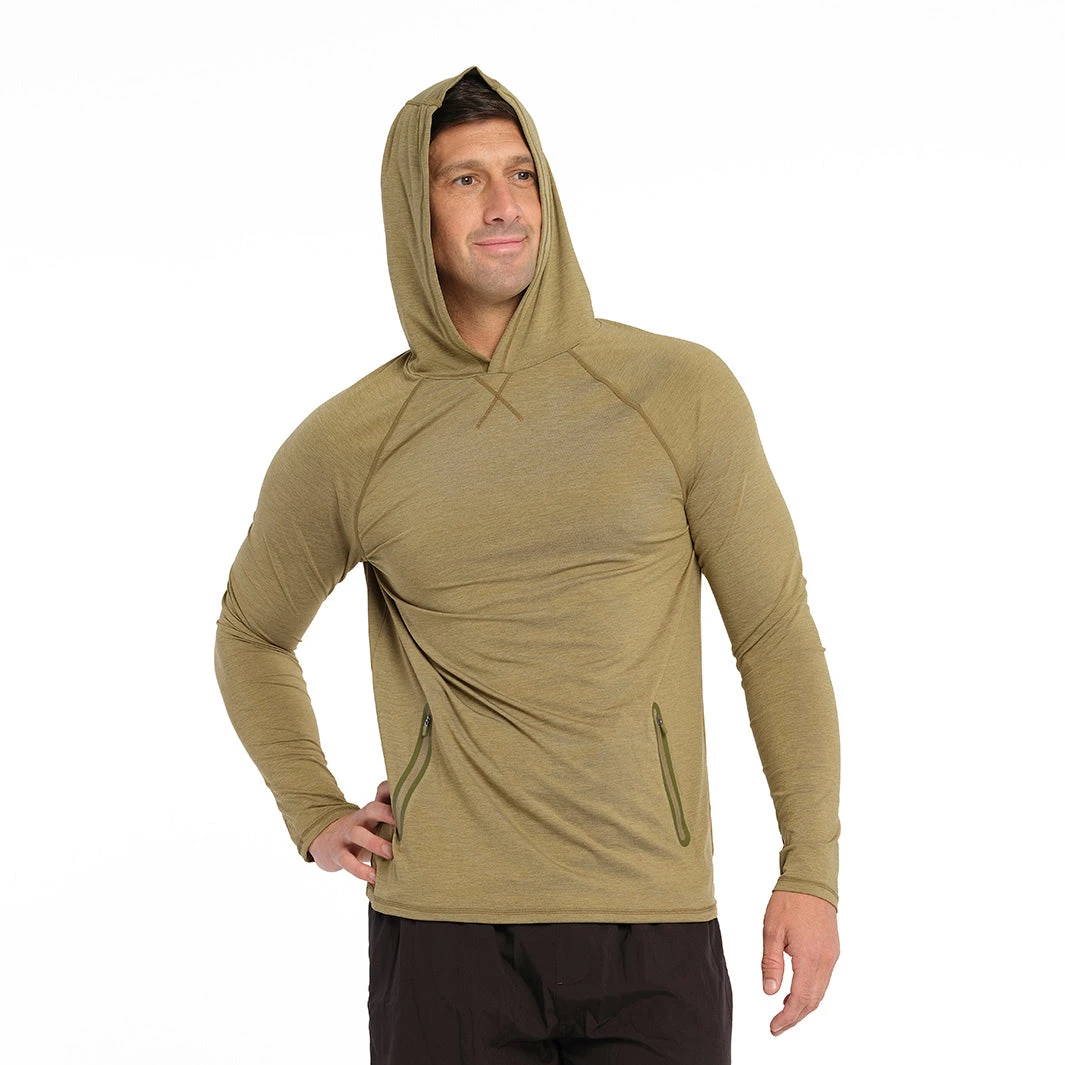 Mens Active Jersey Hoodie - Olive - Image 3