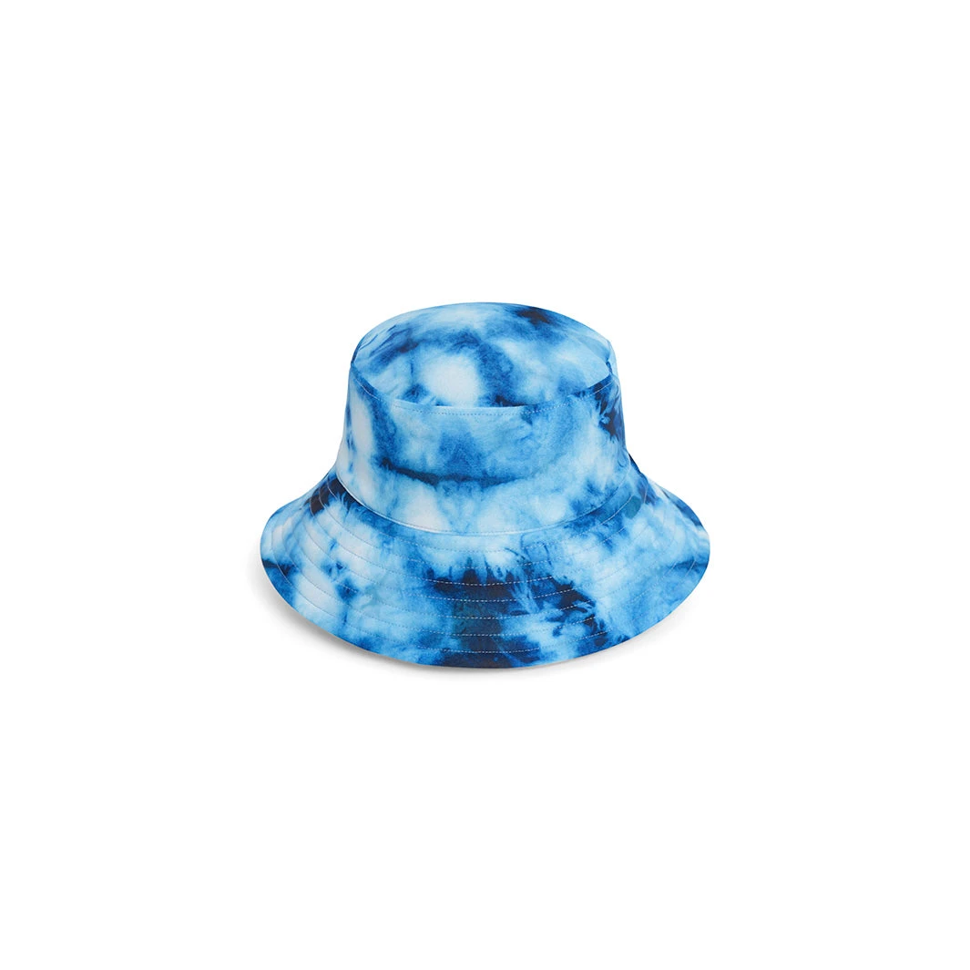 Infant Blue Tie Dye Bucket Swim Hat - Image 2
