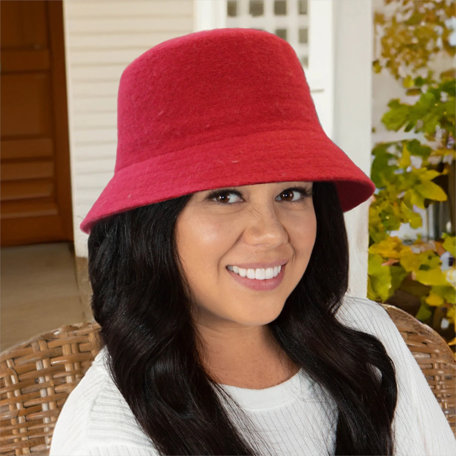 Isadora Bucket Hat - Red - Image 2