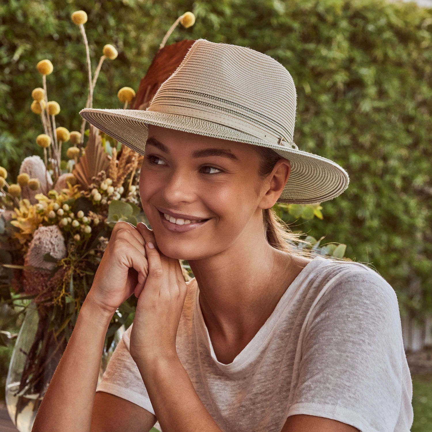 Heritage Town And Country Hat - Ivory/Sage - Image 2