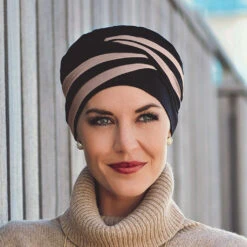 Christine Shanti Turban - Black/Taupe