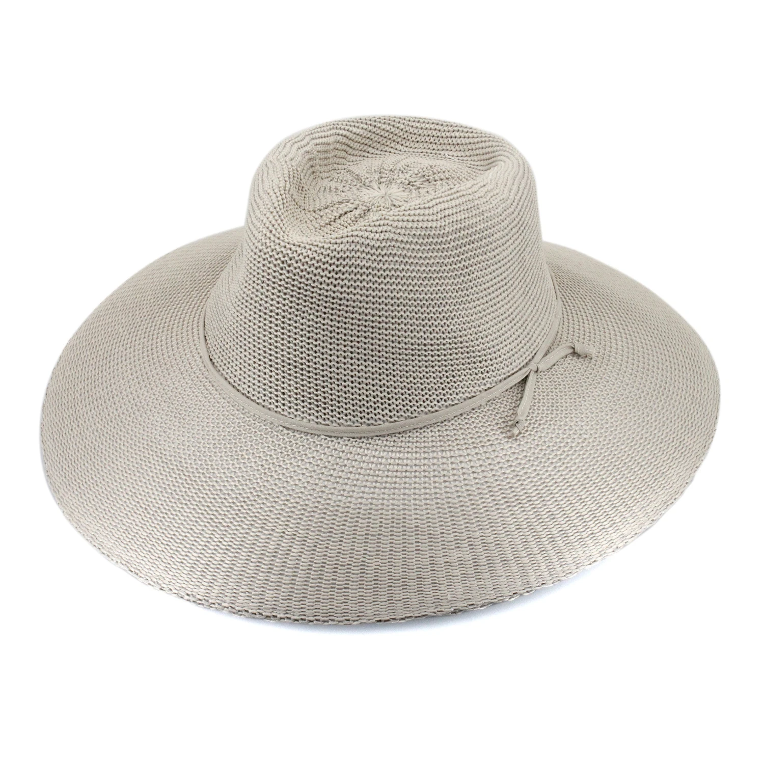 Marie Wide Brim Fedora Hat - Stone