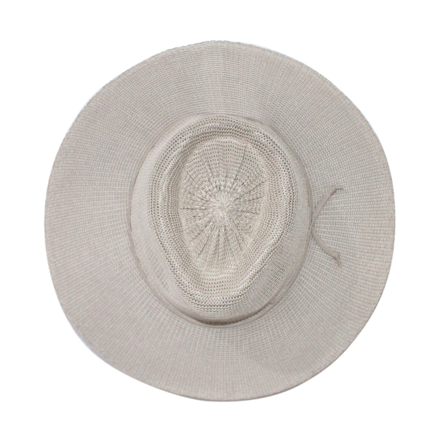 Marie Wide Brim Fedora Hat - Stone - Image 3