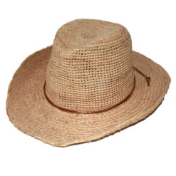 Bobbie Raffia Cowboy Hat - Natural