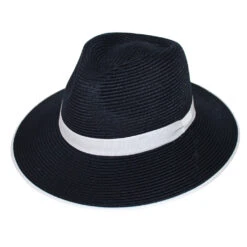 Mia Fedora Hat - Navy