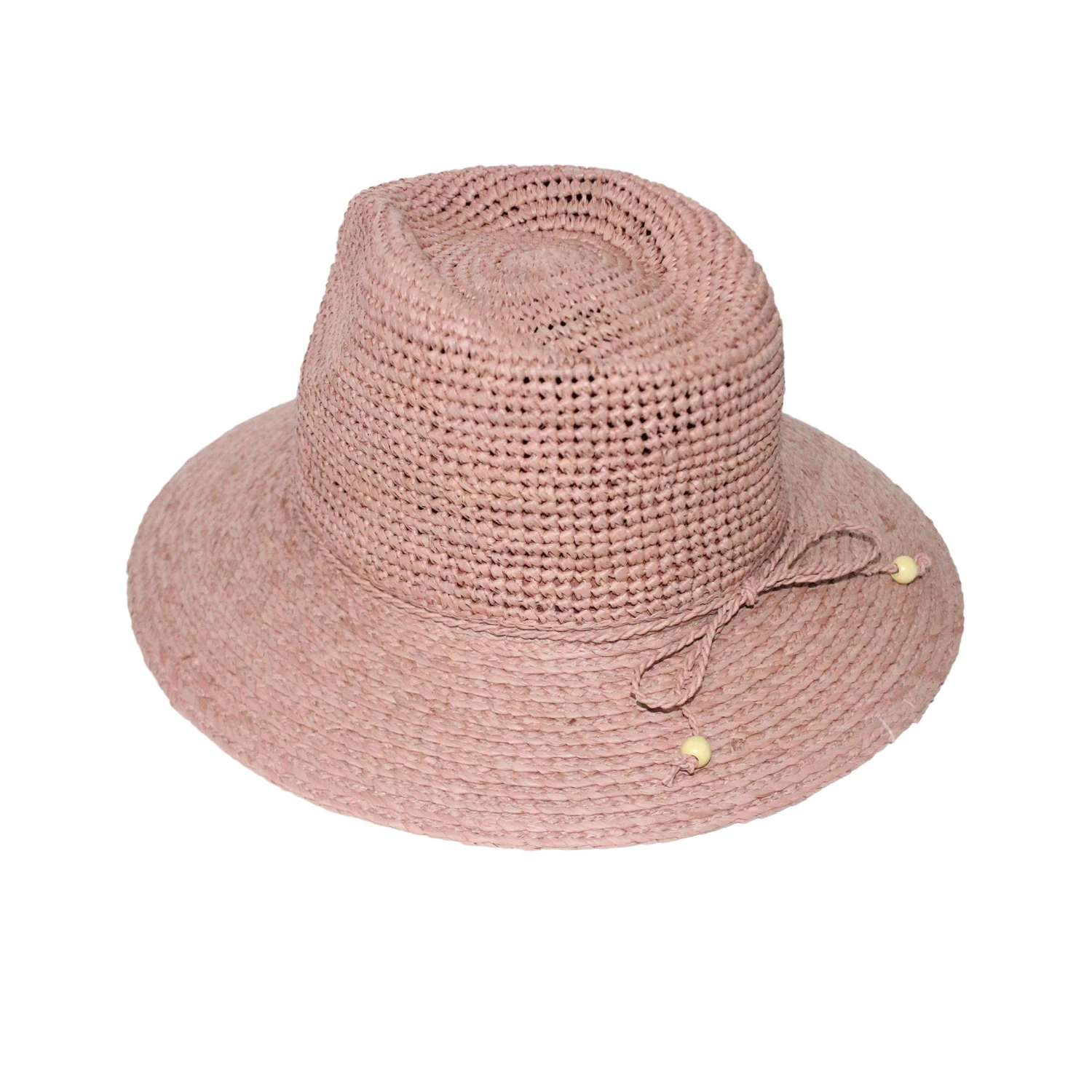 Flora Raffia Fedora Hat - Light Pink - Image 2
