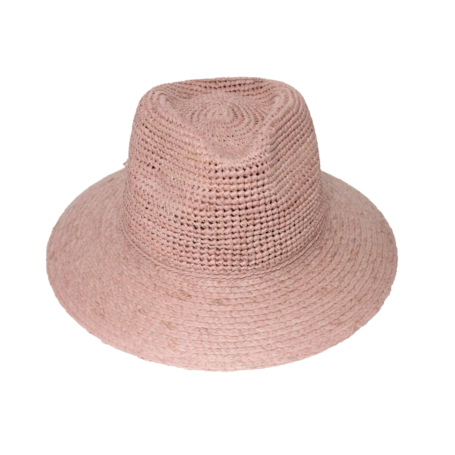 Flora Raffia Fedora Hat - Light Pink - Image 3