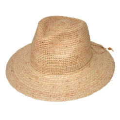 Flora Raffia Fedora Hat - Natural