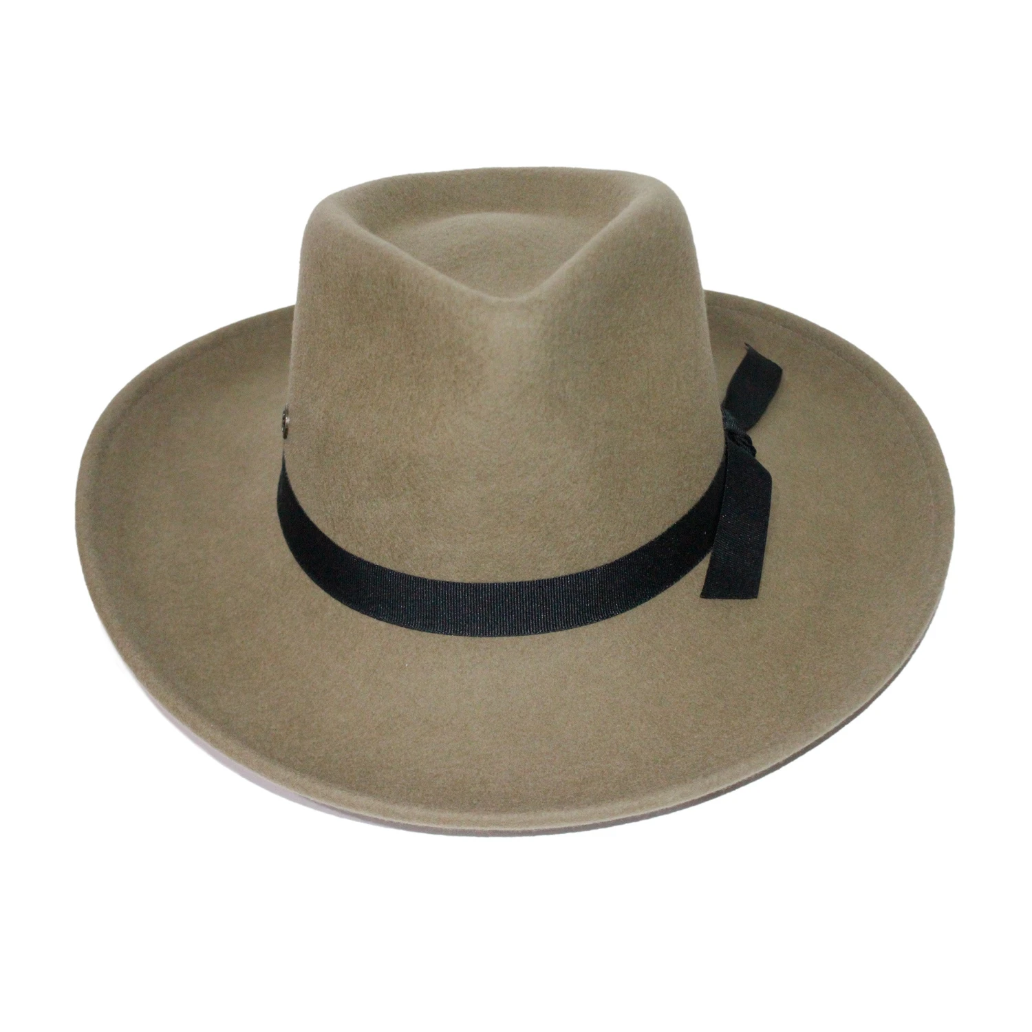 Cora Felt Fedora Hat - Khaki - Image 2