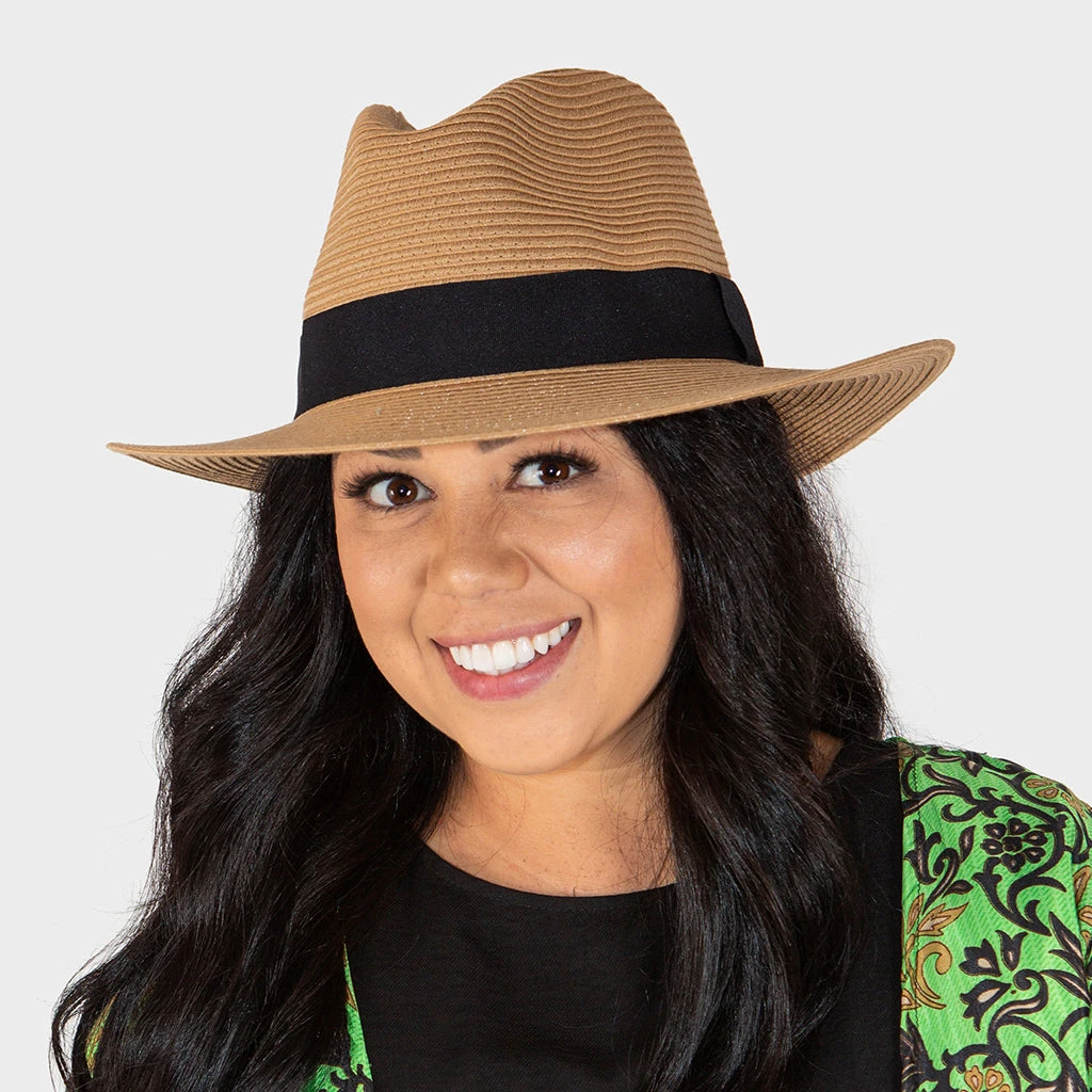 Café Fedora Hat - Camel - Image 2