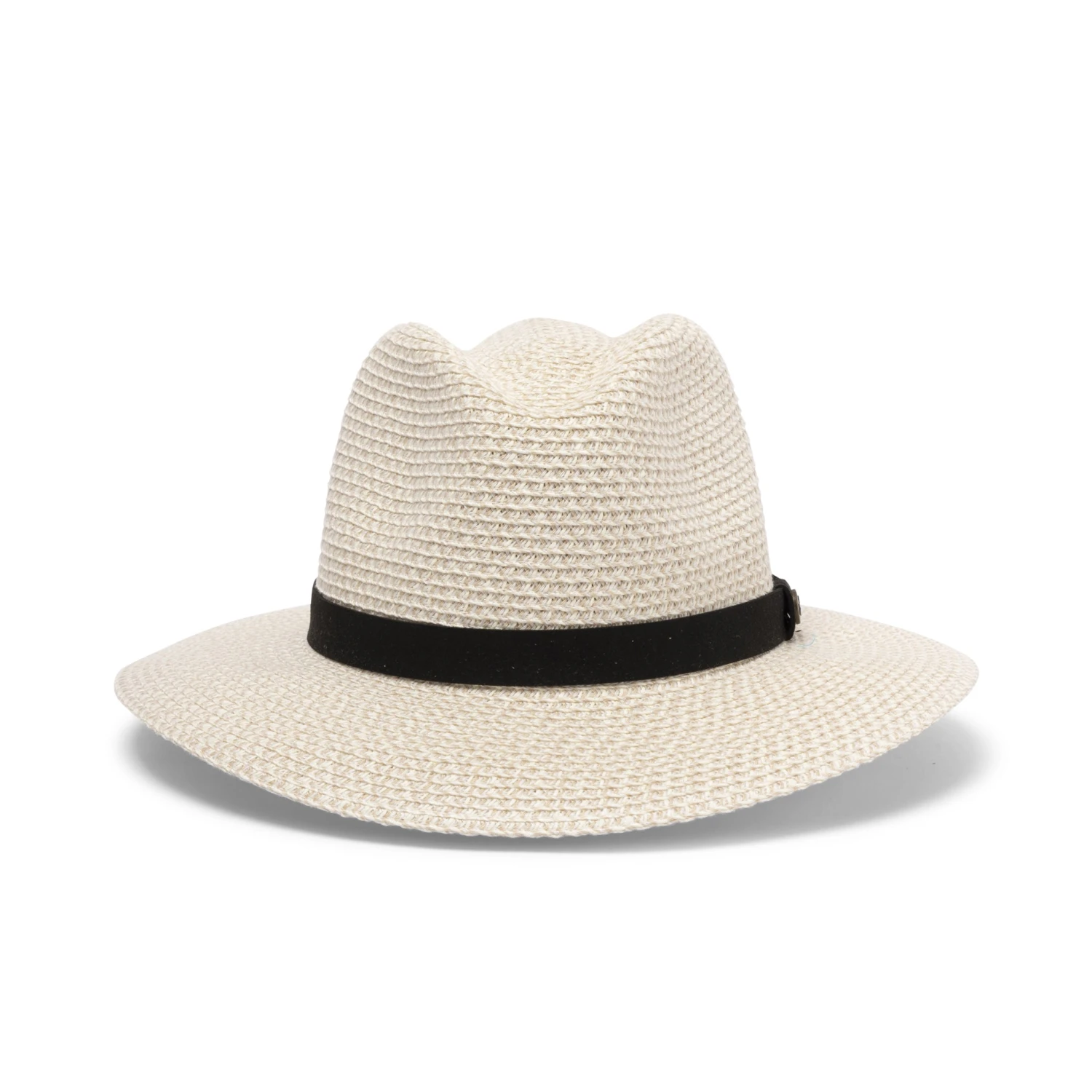 Outback Lightweight Fedora Hat - Ivory/Black - Image 4