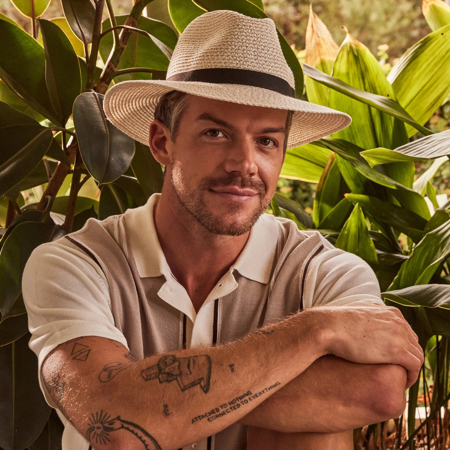 Outback Lightweight Fedora Hat - Ivory/Black - Image 2