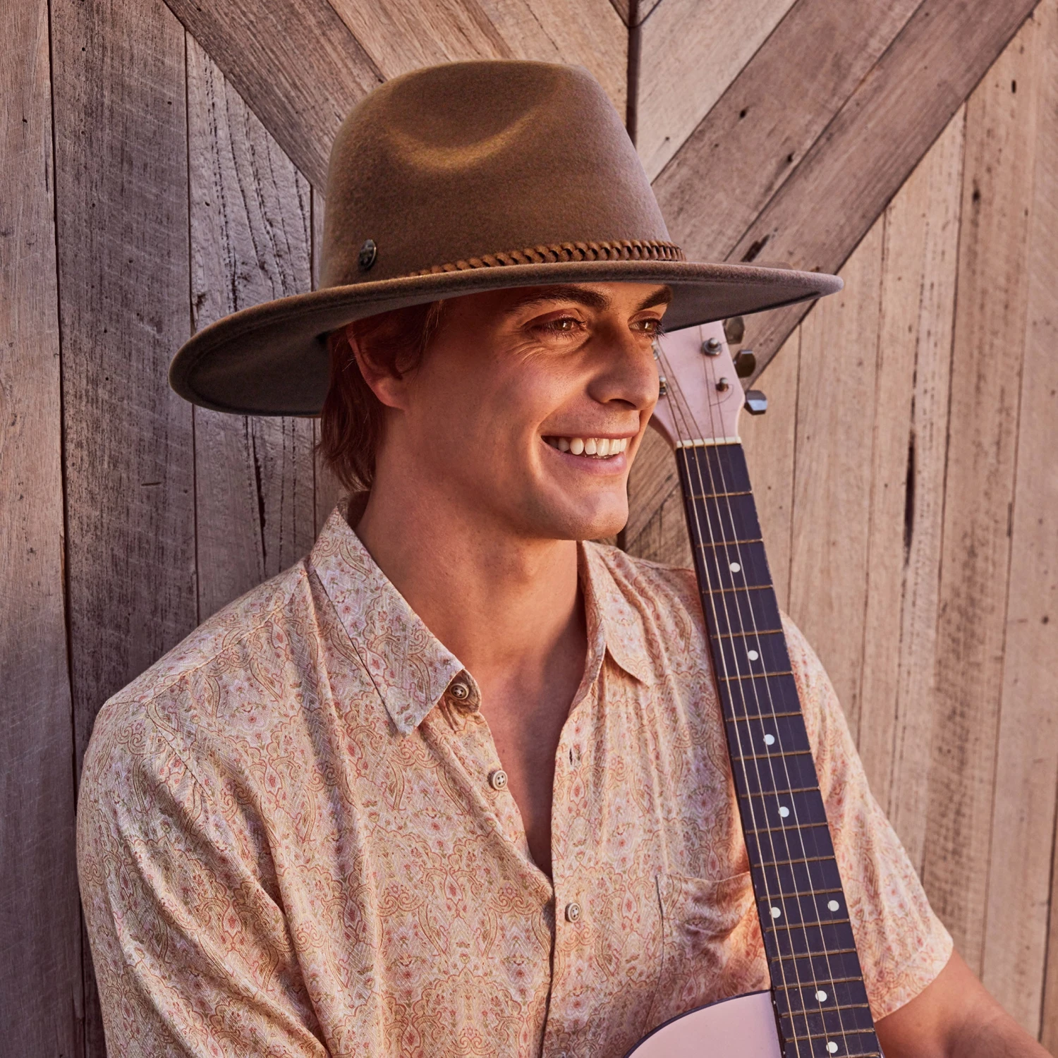 Blake Felt Fedora Hat - Chocolate - Image 2